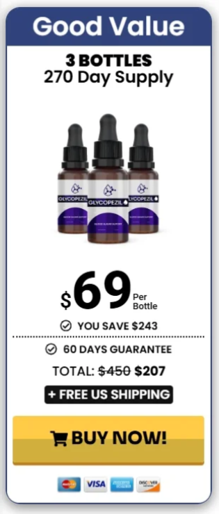 Three-bottle bundle with promotional savings for steady blood sugar and daily wellness