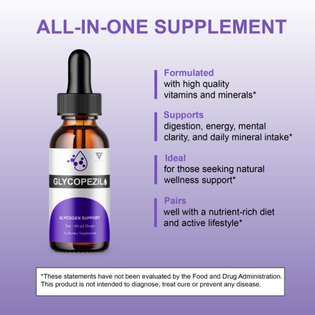 Glycopezil introduction showing natural formula for balanced glucose and metabolism support