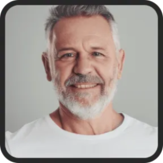 Joyful customer showing confidence and improved energy after using Glycopezil blood sugar support formula