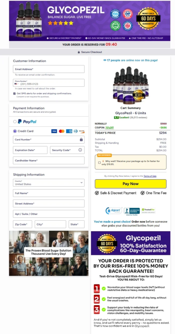 Glycopezil secure payment option ensuring safe and protected online checkout